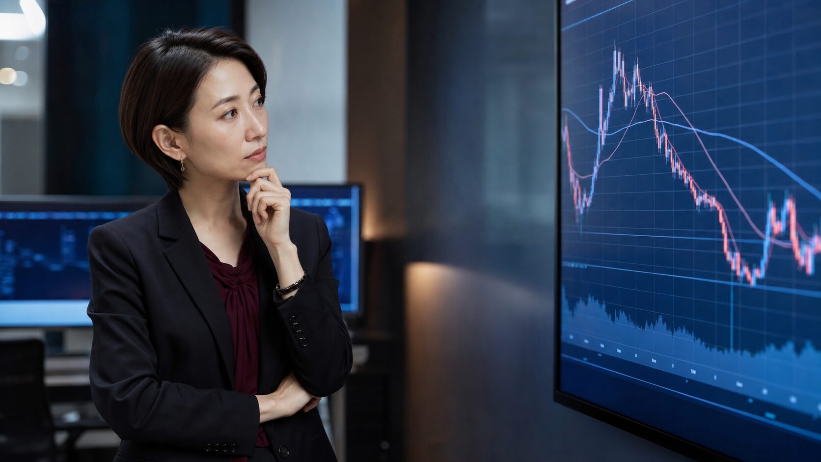 長期債ETFのリスク｜金利1%変動を価格・為替・資金用途へ落とすを解説する成人女性