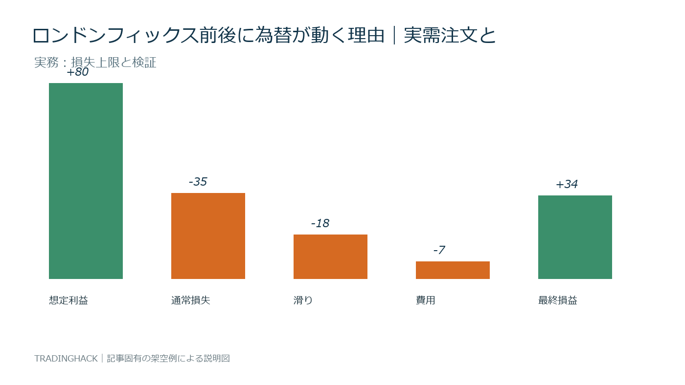 FXフィックスの損益計算とリスク上限を示す実務図